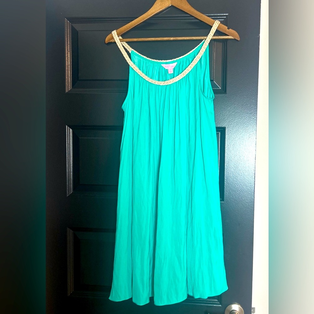 Lilly Pulitzer Sienna Shift Dress Green Wedding Cocktail Summer Cruise Coastal M